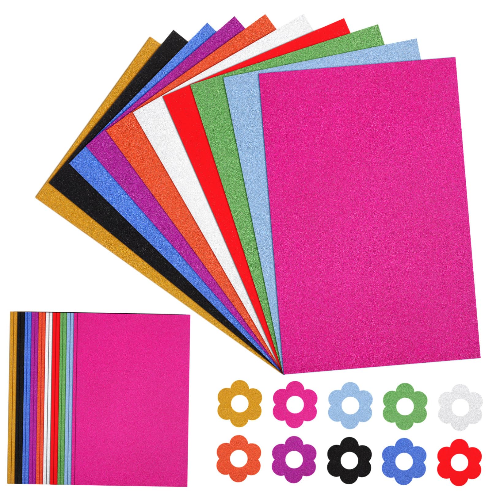 STOBOK Hochschwerer Karton 60 Blatt Glitzerkartonpapier Für Bastelarbeiten Für Jungen Und Mädchen
