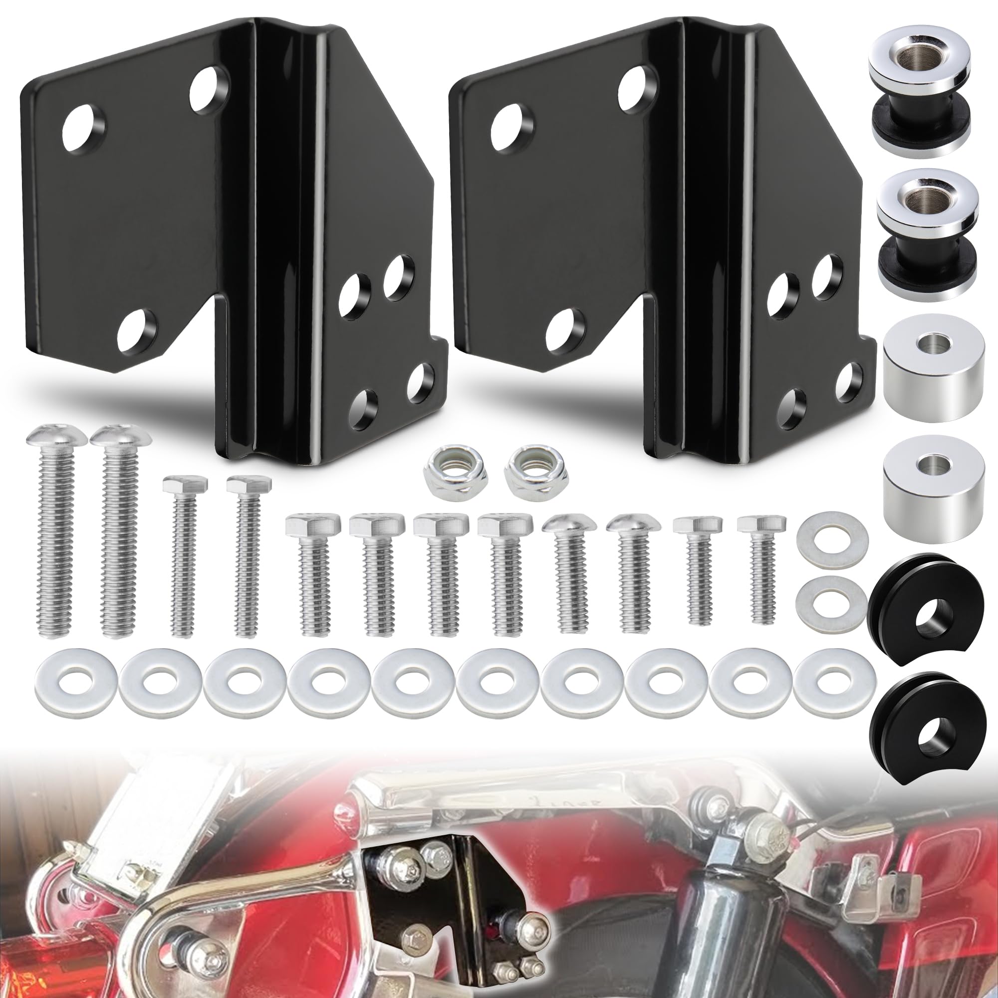 Amazon.com: TIGERSGATE Black Detachable Motorcycle Front