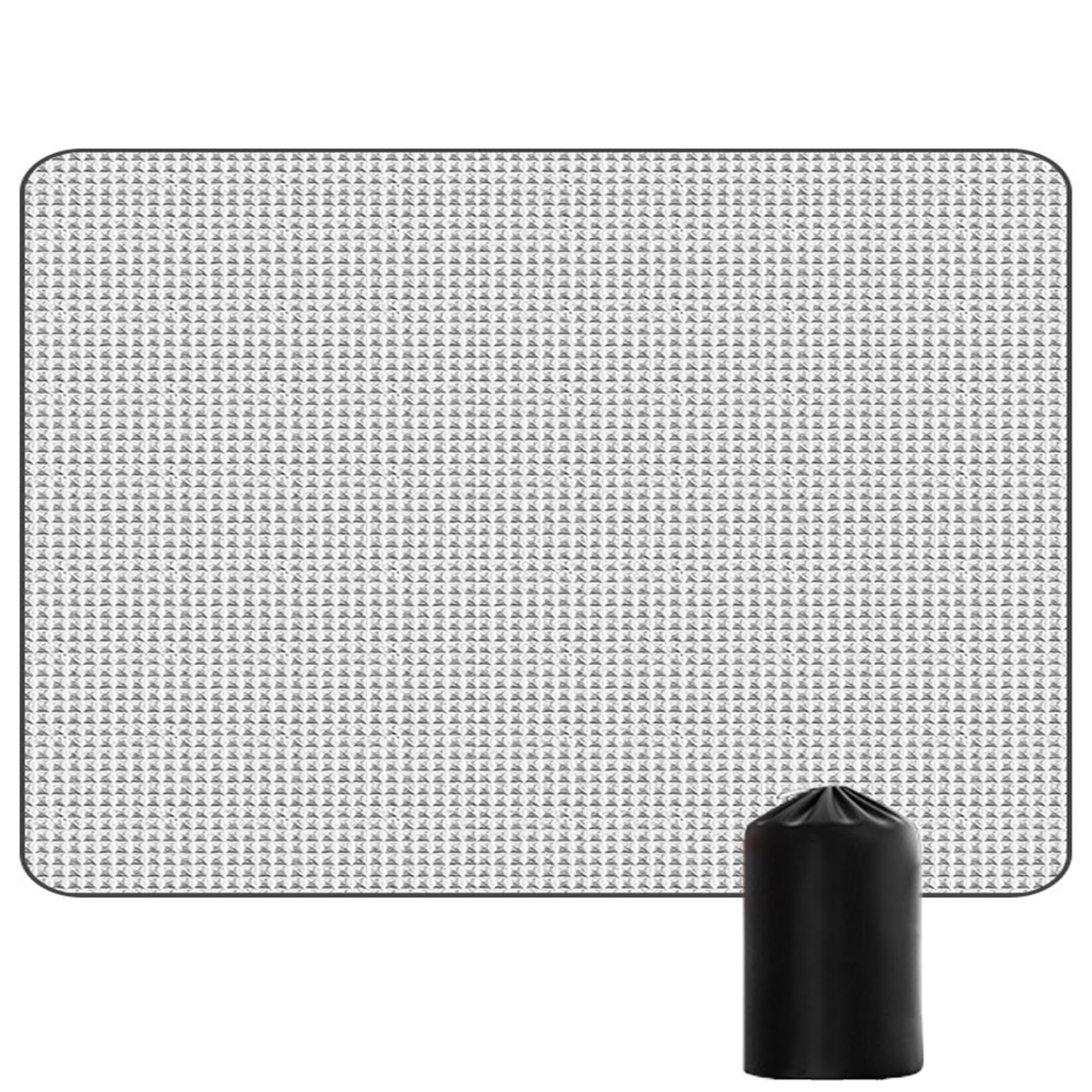 Licsaliwe Camping Mat - 59x78 Insulated Aluminum Foil Tent Mat, Waterproof Picnic Blanket 0.16" Thick