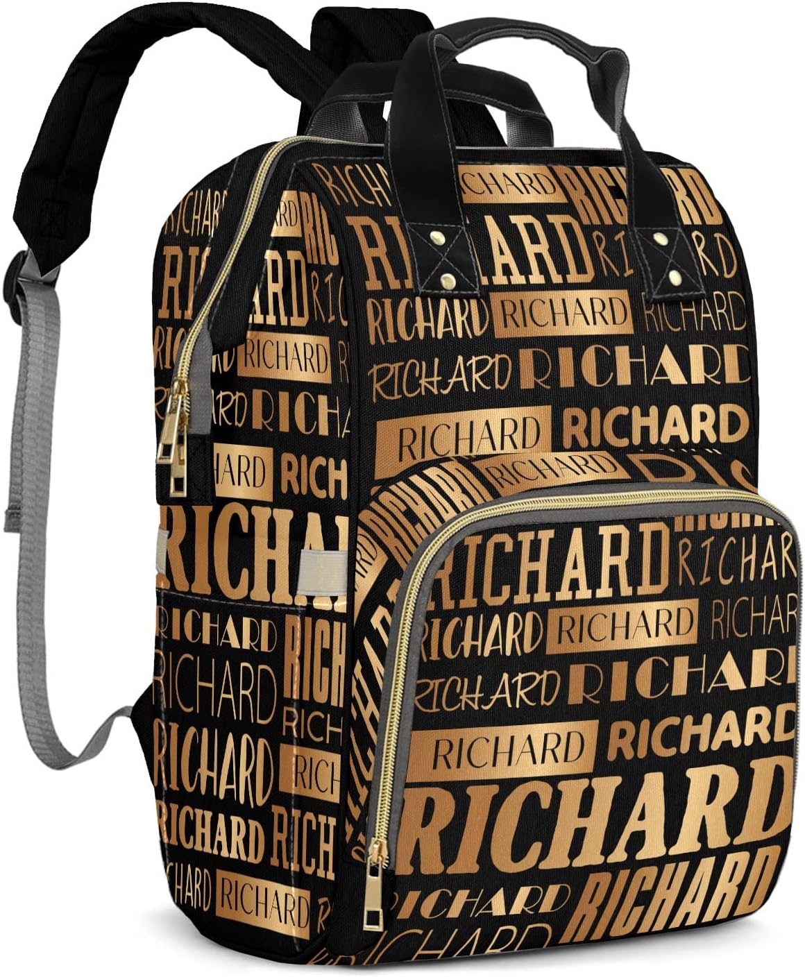 Customized Diaper Bag with Name for Baby Boy & Girl - Personalized Cute Mommy Daypack with Large Capacity Rabbit Travel Backpack Holiday Gift for Women