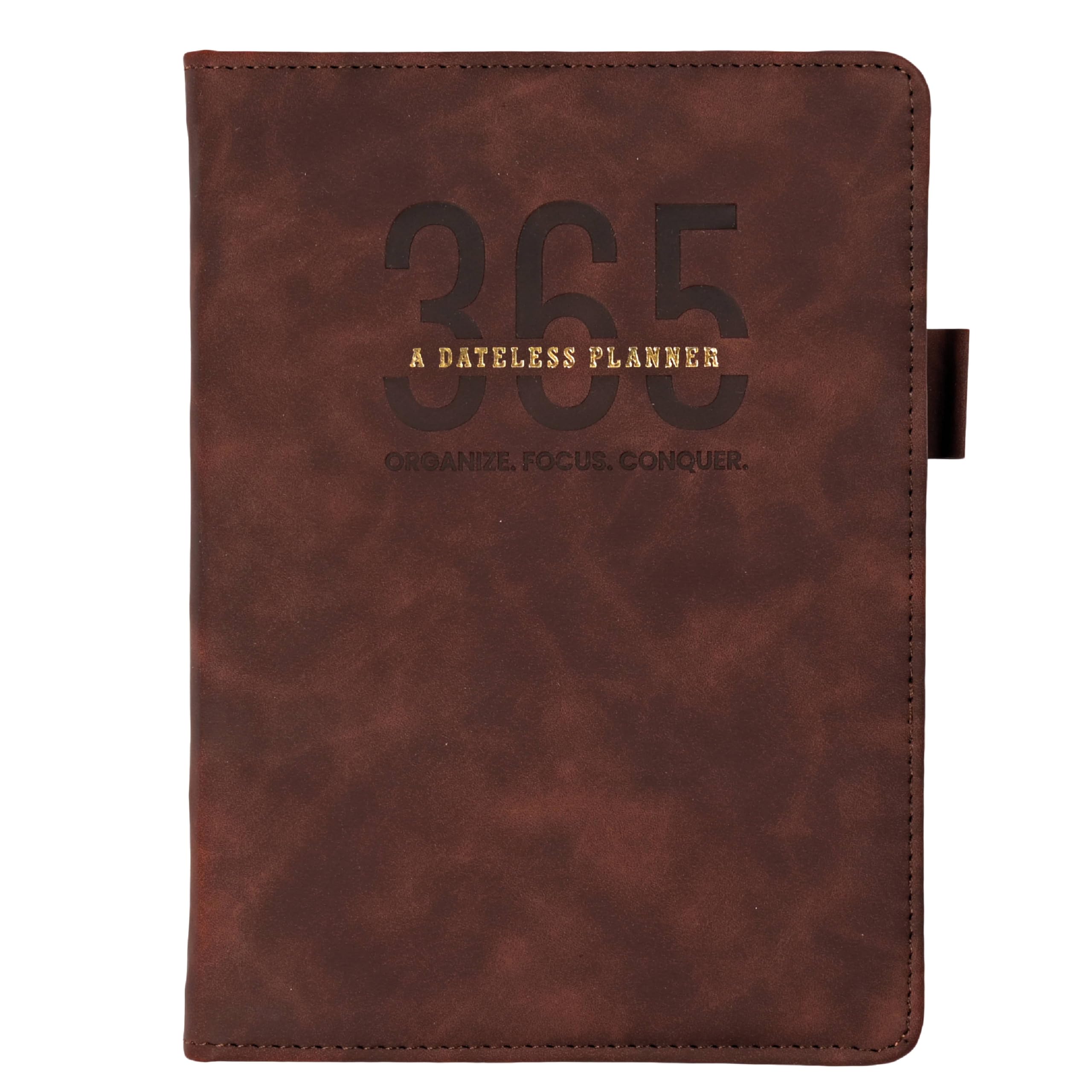 Scholar 365 Dateless Planner – 70 GSM Natural Shade Paper | 416 Pages | Rich Suede PU Vegan Cover | Undated Format with Assorted Planning Layout | Daily, Weekly & Goal Planning Journal for Productivity (A5) (Brown)-image-28