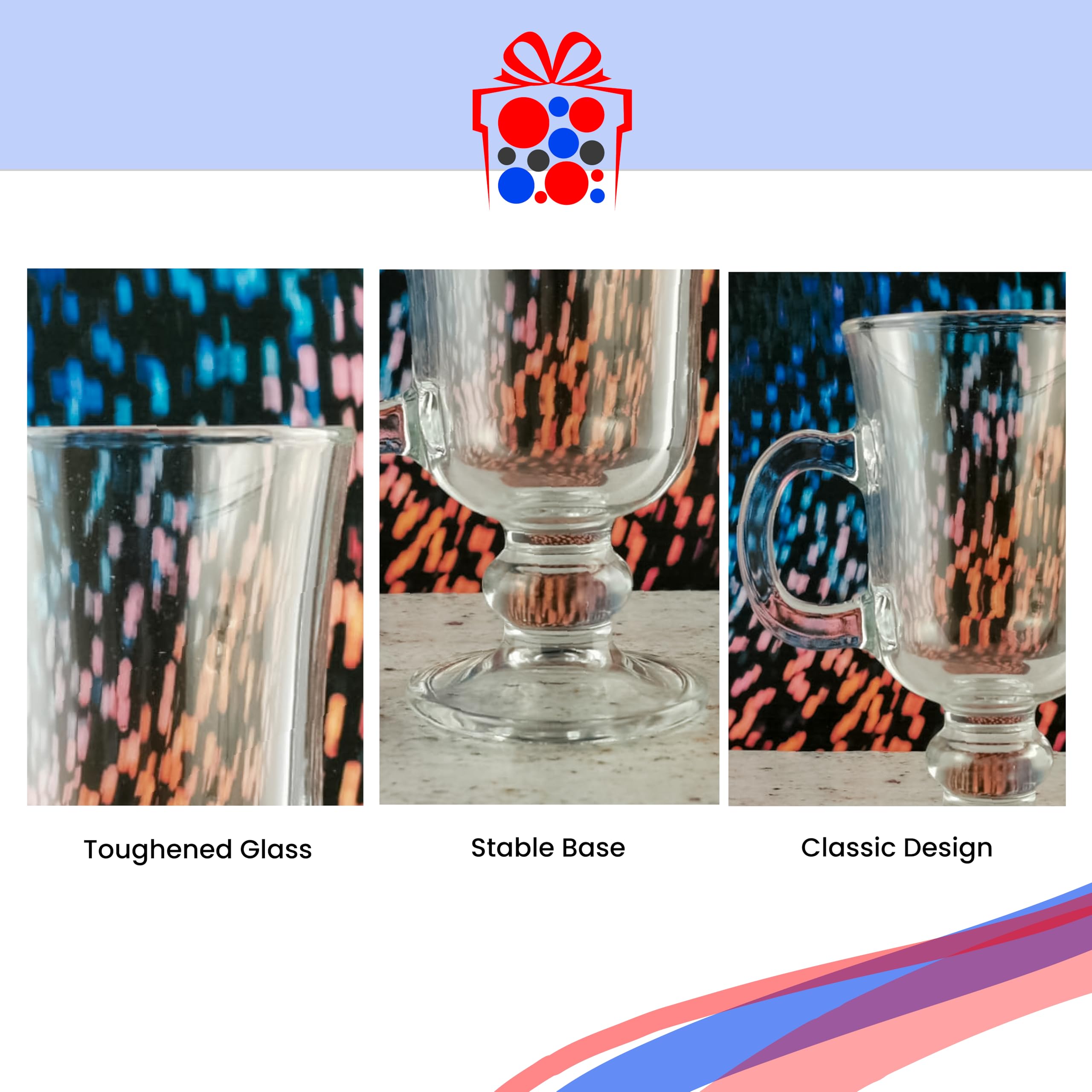 Tasse à café irlandaise en verre avec motif sapin de Noël personnalisable avec n'importe quel nom ou message, coffret cadeau inclus, gravure au laser
