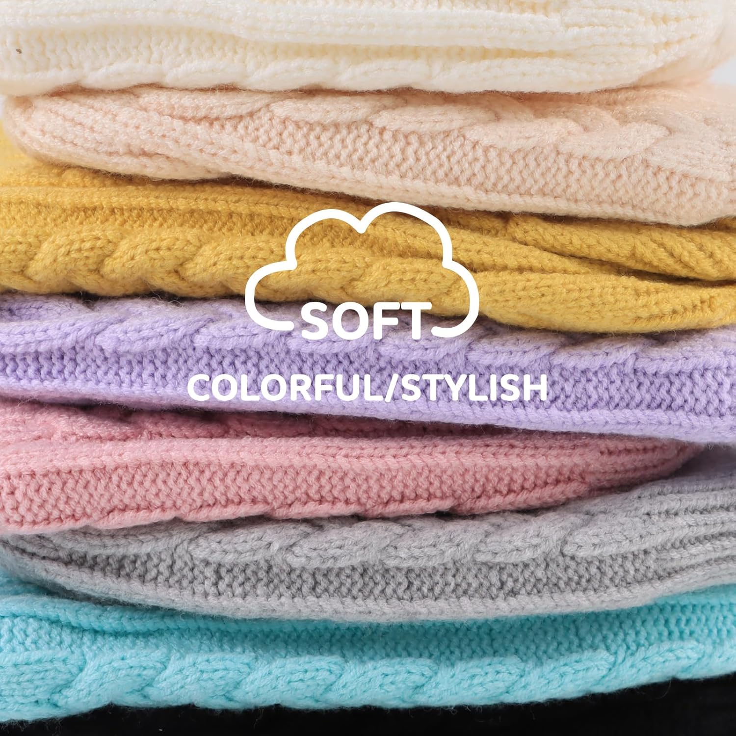 JANGANNSA Winter Warm Knitted Baby Hat for Girls Cotton Lined Infant Toddler Hat Autumn Cute Bow Classic Girls Beanie 0-6Y - Image 6