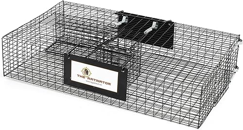 Miniatura 6 de Rugged Ranch RATTR Ratinator sin veneno, fácil de captura y liberación múltiple para interiores y exteriores, jaula de trampa viva humana para