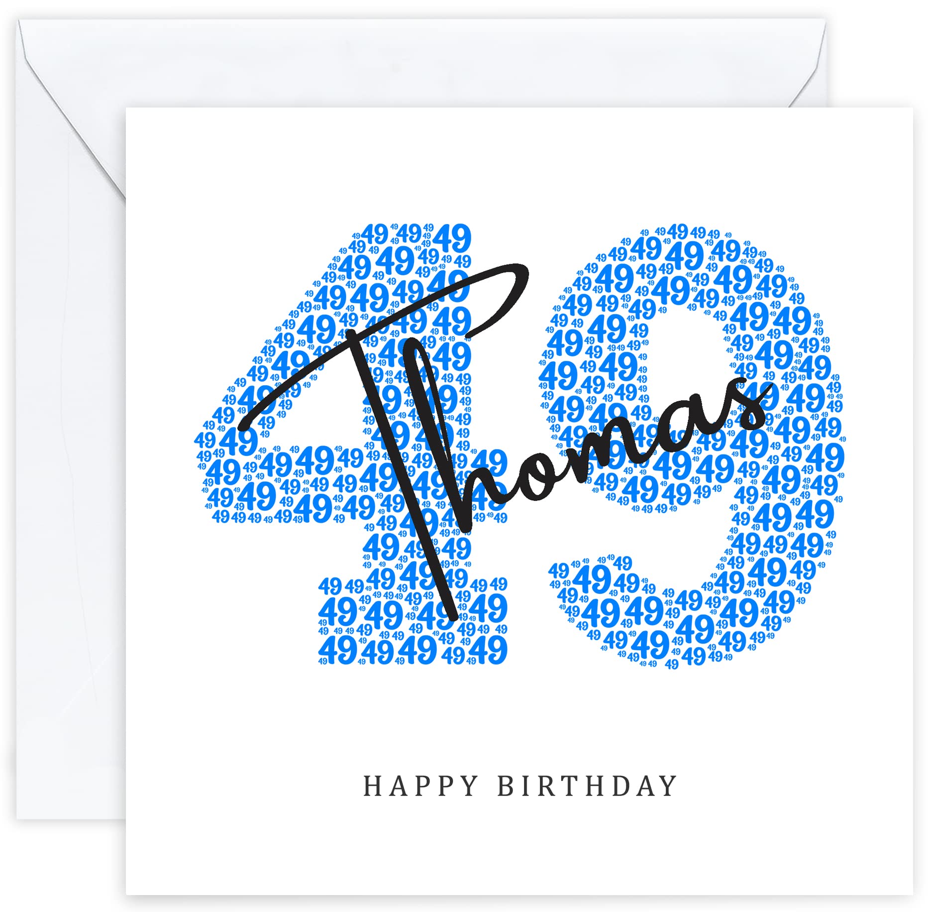 Personalised 49th Birthday Card - Forty Ninth Birthday Card for Forty Nine 49 Year Old Men Dad Son Husband Father Uncle Brother Him (Age 49) — image 1