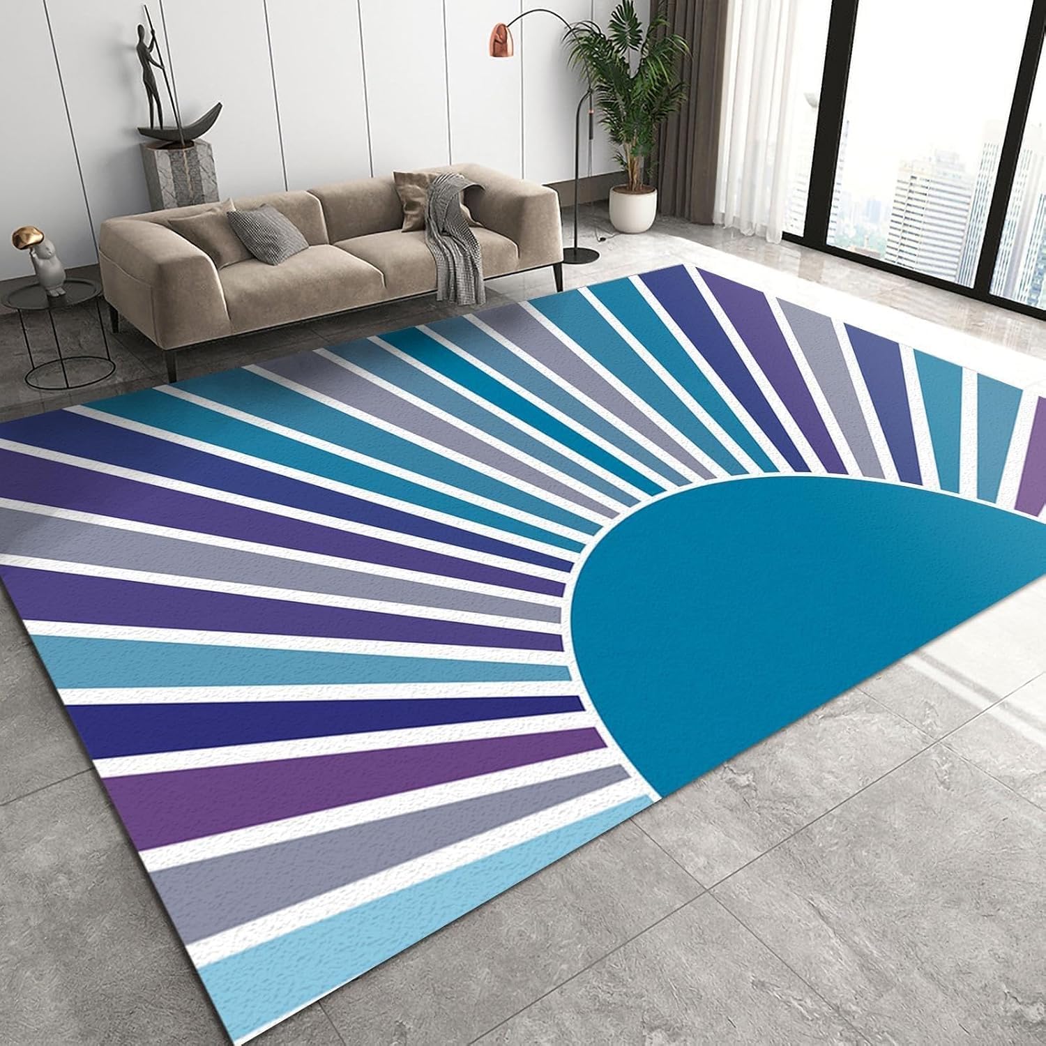 Tapis moderne 120 x 160 cm pour sécuriser le sol du salon