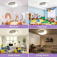 Vista 8 de Lámpara de techo empotrada, 30 W, luces de techo LED modernas y grandes, 3000 K/4500 K/6500 K seleccionables, lámpara de techo con luna y estrella