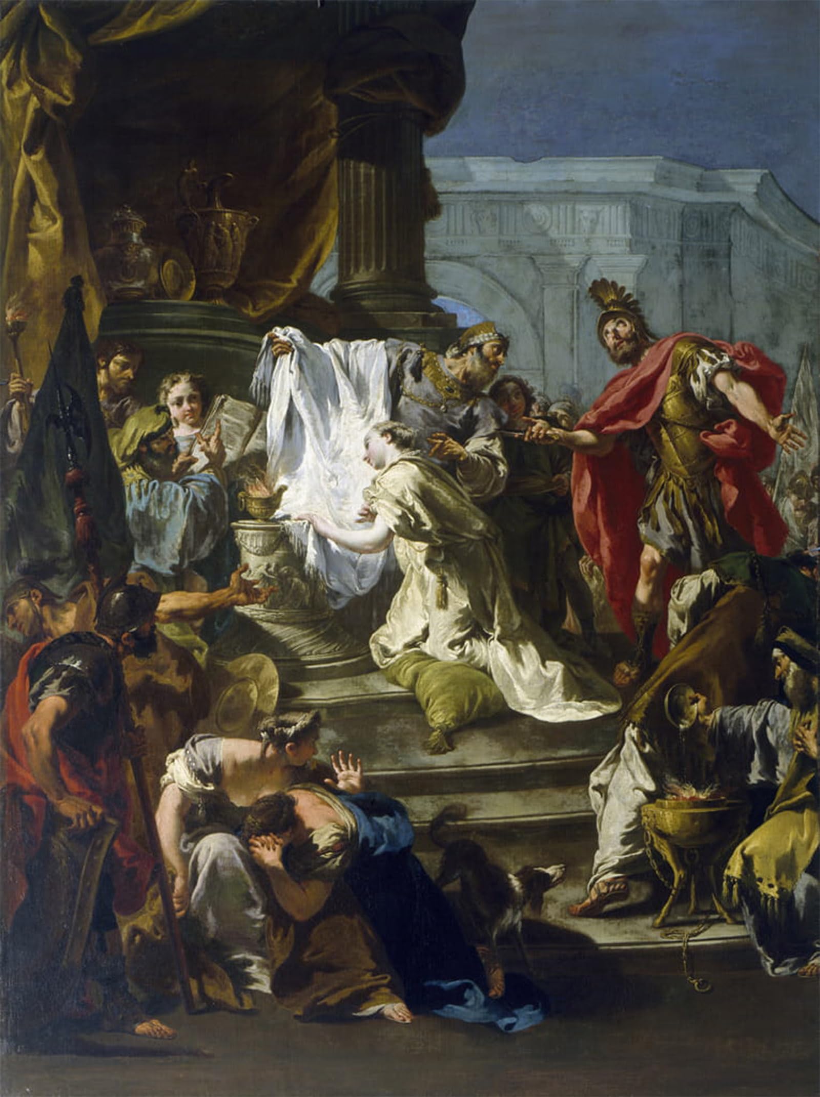 RZHRHJES Famous Painting Poster Art Canvas Print Retro Picture Sacrifice of Jephthah's Daughter by Battista Pittoni Poster Wall Art for Office Decor 60x90cm