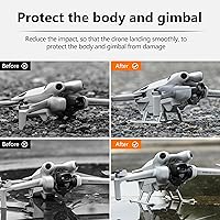 Vista 3 de STARTRC Tren de aterrizaje para Dji Mini 4 Pro Dron, kit de patas de aterrizaje extendidas plegables para DJI Mini 4 Pro Drone Protector