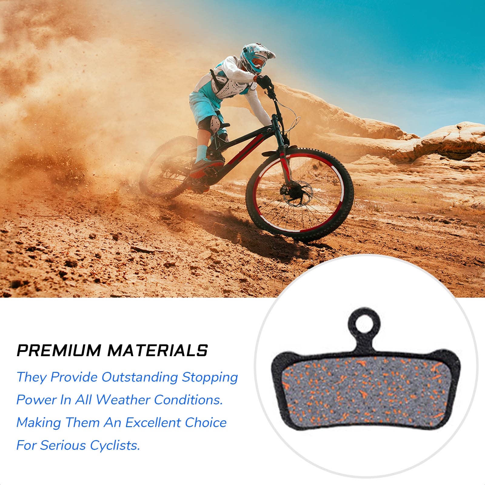 Heart Rate Monitor Pair MTB Bike Bicycle Brake Pads For Sram