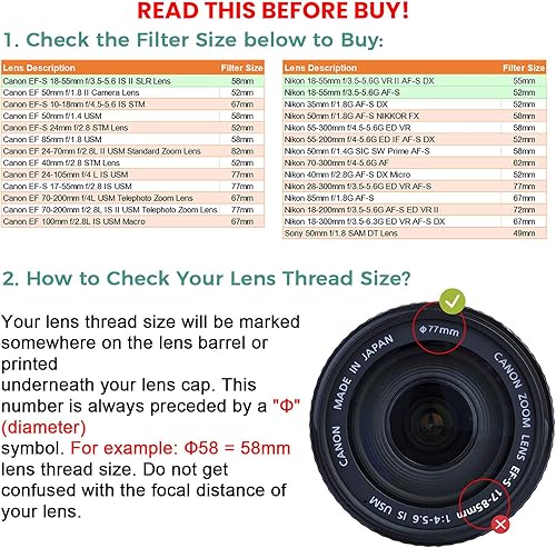 Miniatura 2 de Paquete con tapa para lente, 3 pcs tapas de lentes con enganche central y correa para tapa