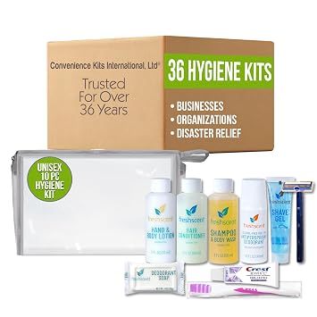 Convenience Kits International Unisex 10 pc Budget Hygiene Kit 36 Kits