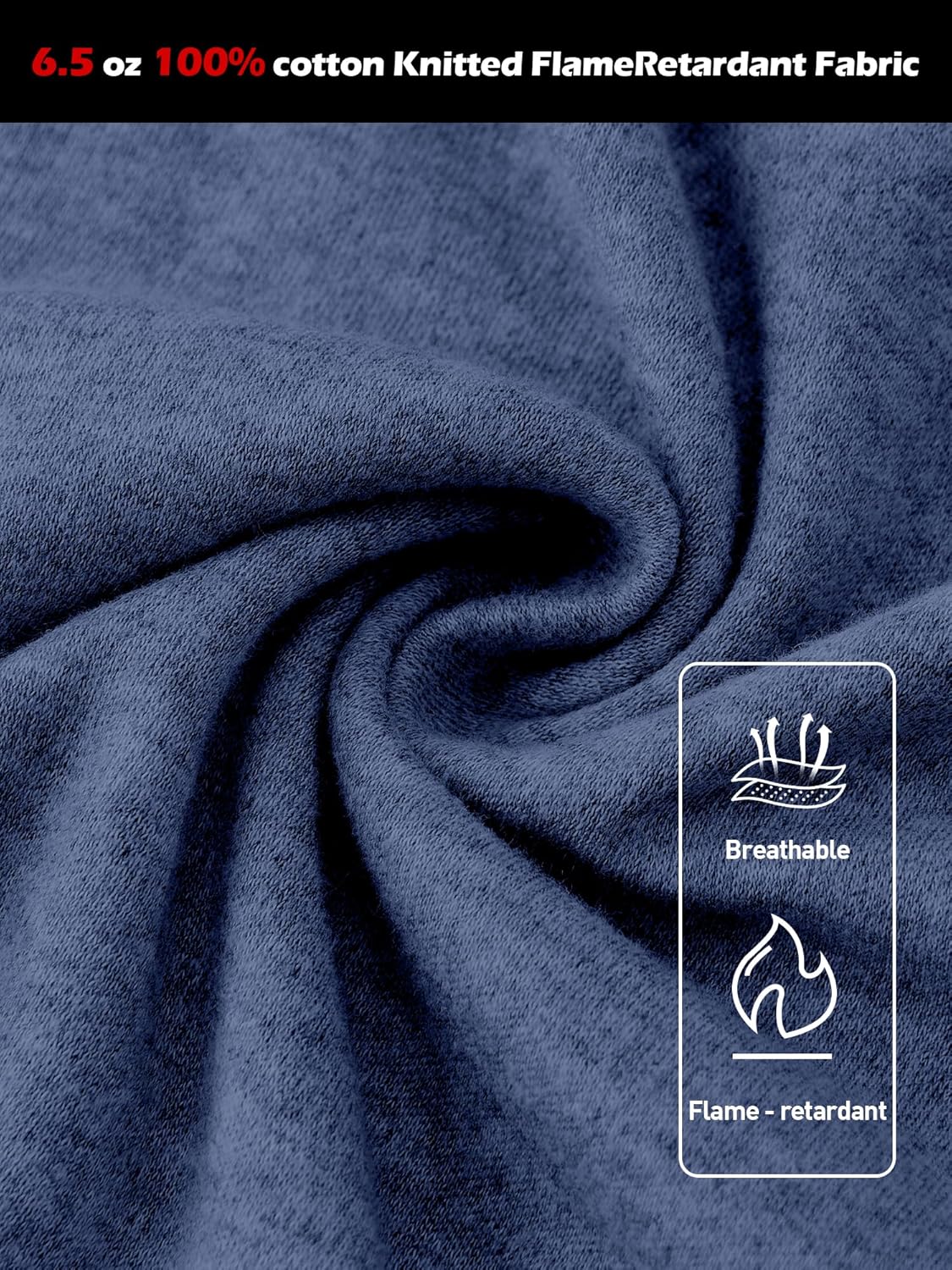 FR Shirts Fire Resistant Shirts Clothing for Men 100% Cotton Pre-Washed 6.5oz Lightweight FR Long Sleeve Shirts - Image 5