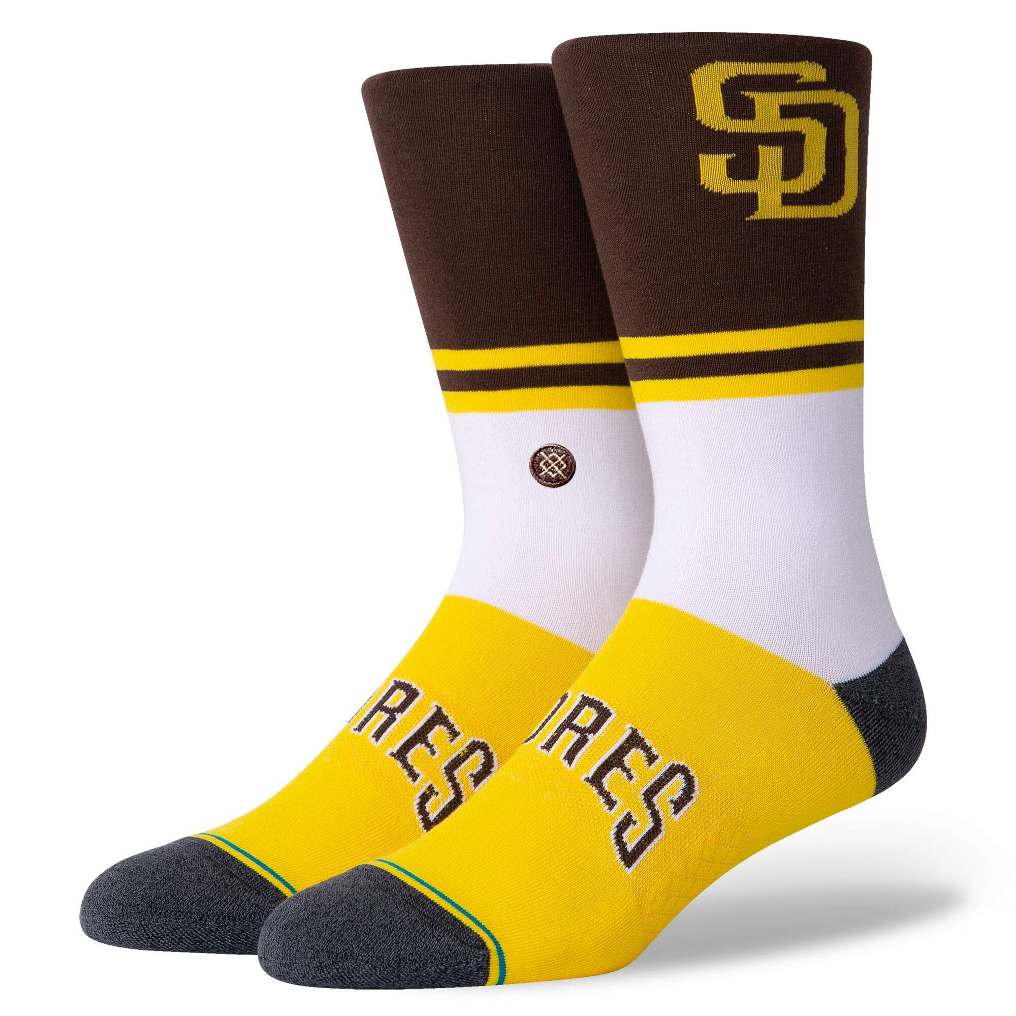 Stance Men's Brown, Yellow, White San Diego Padres Infiknit Color Mlb Socks