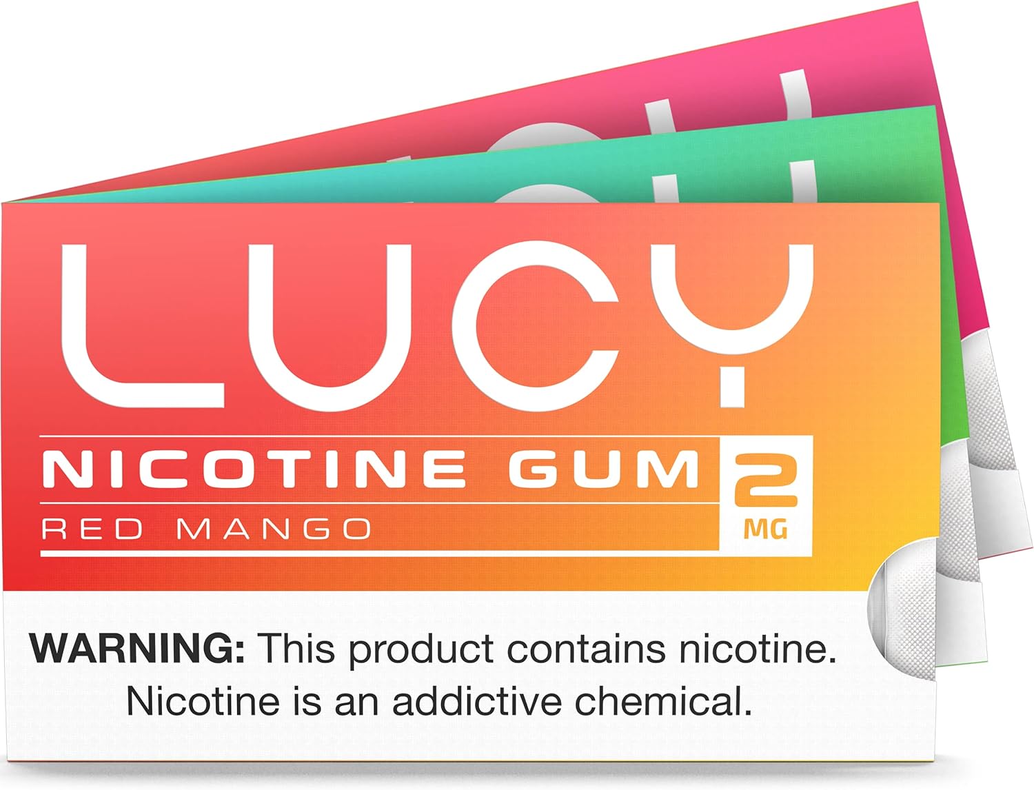 Lucy Nicotine Gum 2mg 90 Count Variety Pack Spearmint