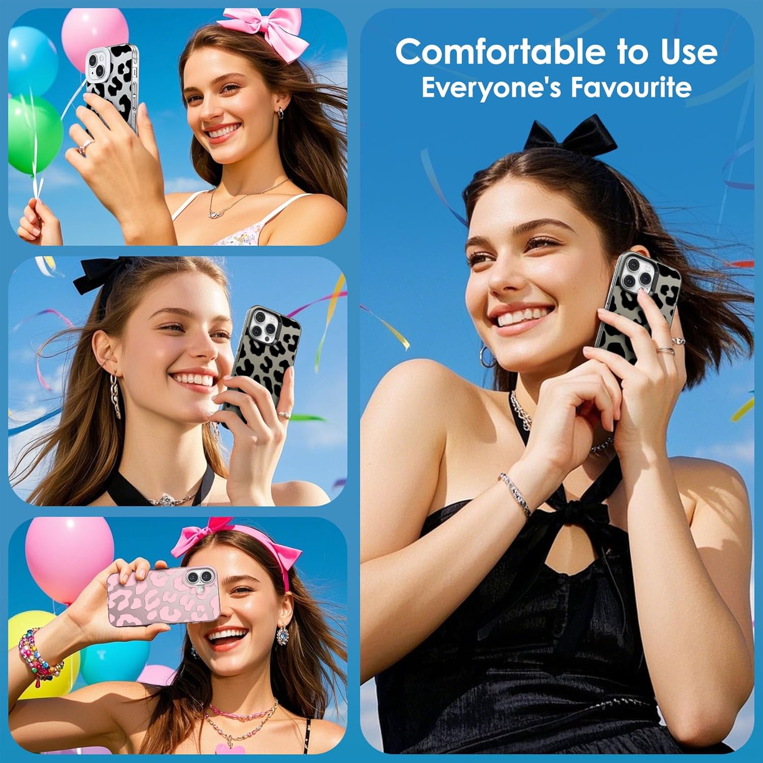 ZCDAYE Case for iPhone 16 Plus,Cute Shiny Stylish Girly Trendy Aesthetic Pattern for Girls Women iPhone 16 Plus Case,Pink Leopard - Image 6