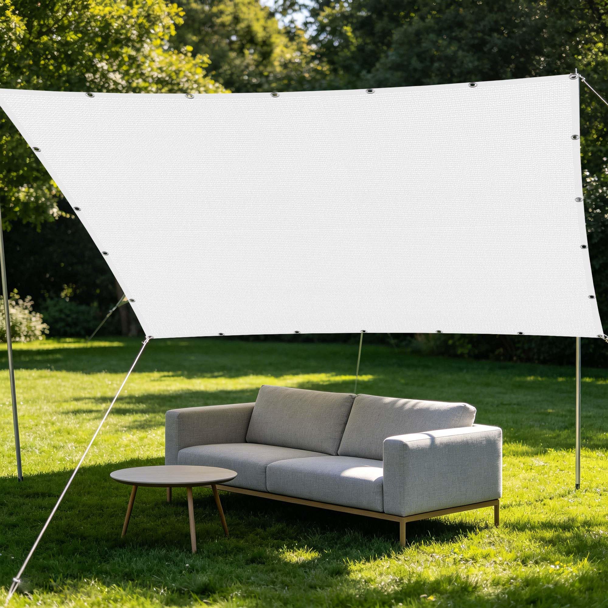 Voile ombrage 1.8x3.5 m anti UV blanc pour ombrager serre et jardin