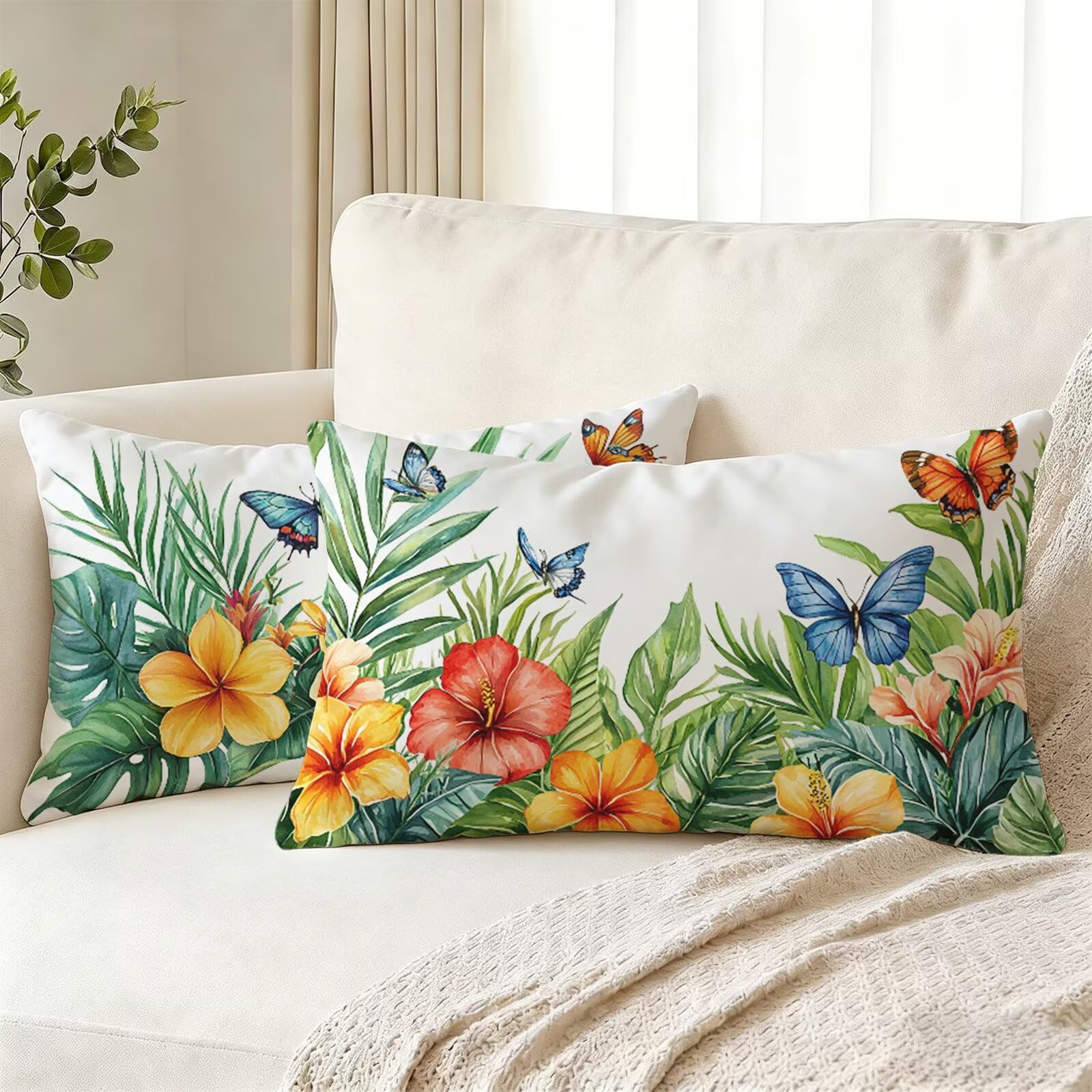Housse coussin extérieur imperméable 40x60 fini les taches sur le canapé