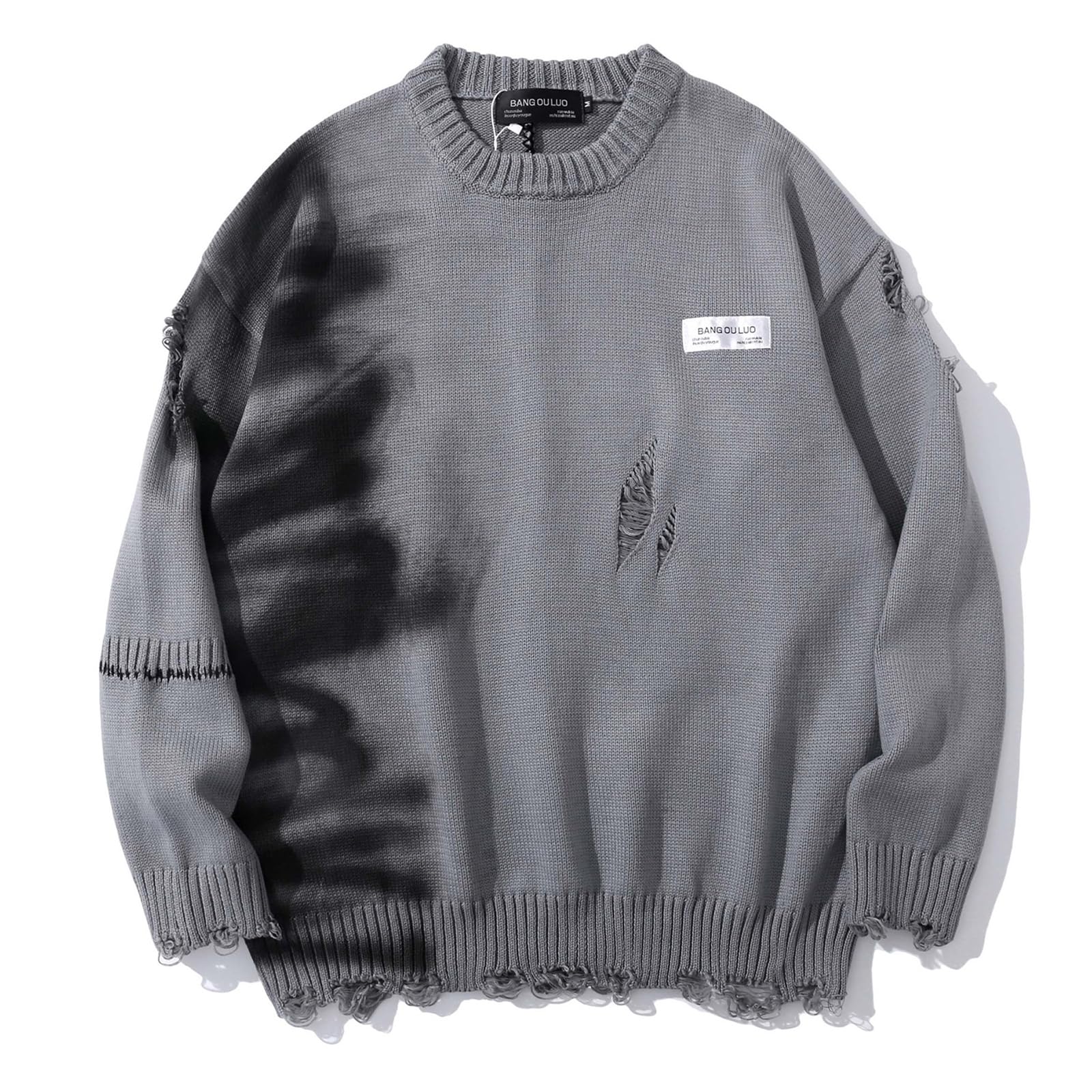 Pull streetwear gris pour homme idéal pour l'hiver