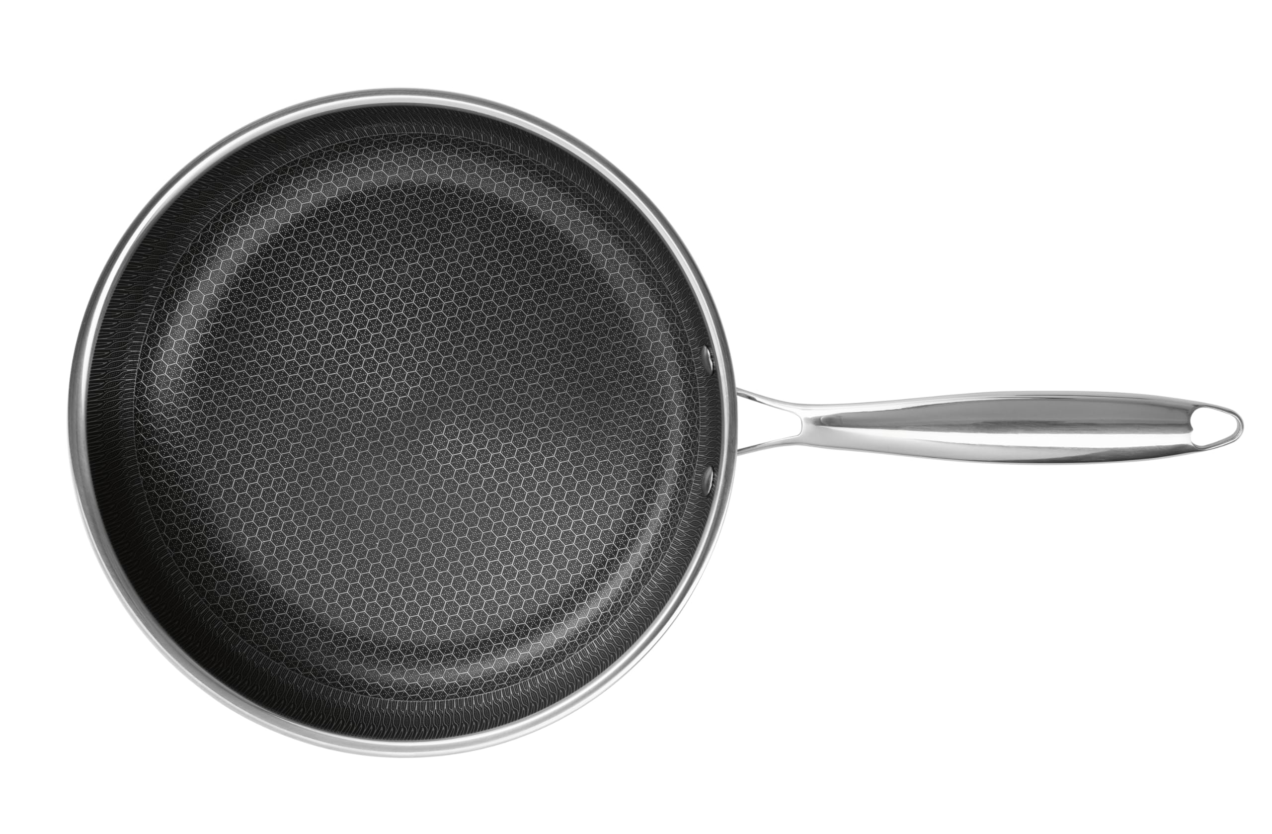 Kochwerk Rachs, padella con struttura a nido d'ape, diametro 24, padella in acciaio inox con rivestimento antiaderente e bordo alto, adatta per tutti i piani cottura, antigraffio e resistente al forno