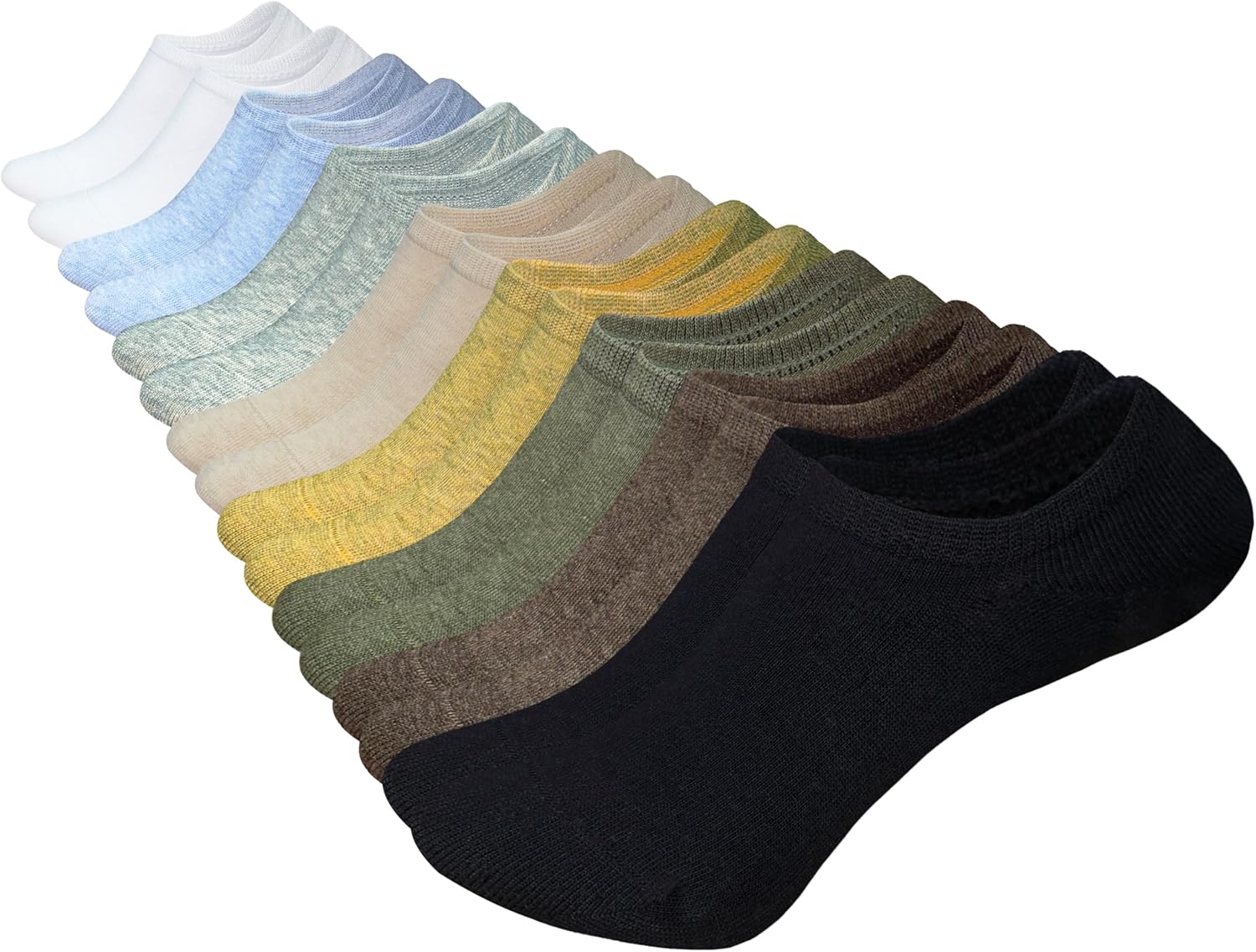 Womens Cotton Liner Socks Invisible Moisture Wicking Non Slip no show Socks for Women 8 Pairs