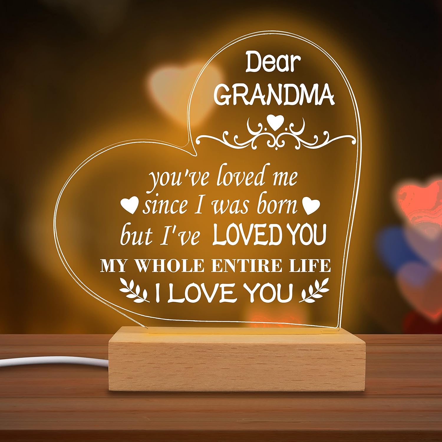 Moyel Grandma Gifts from Grandkids 3D Led Night Light
