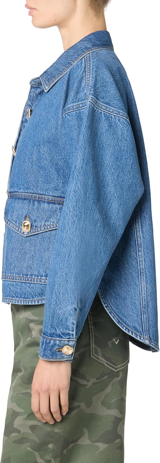 HUDSON womens 9 Karat Casual Cropped Denim Jacket - Image 2