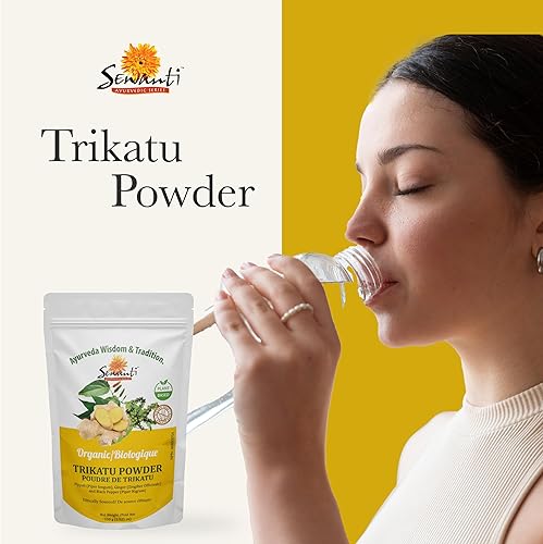 Miniatura 3 de Sewanti Trikatu Powder - Ayuda digestiva natural y potenciador del metabolismo - Suplemento de hierbas 100% puro - 3.53 oz