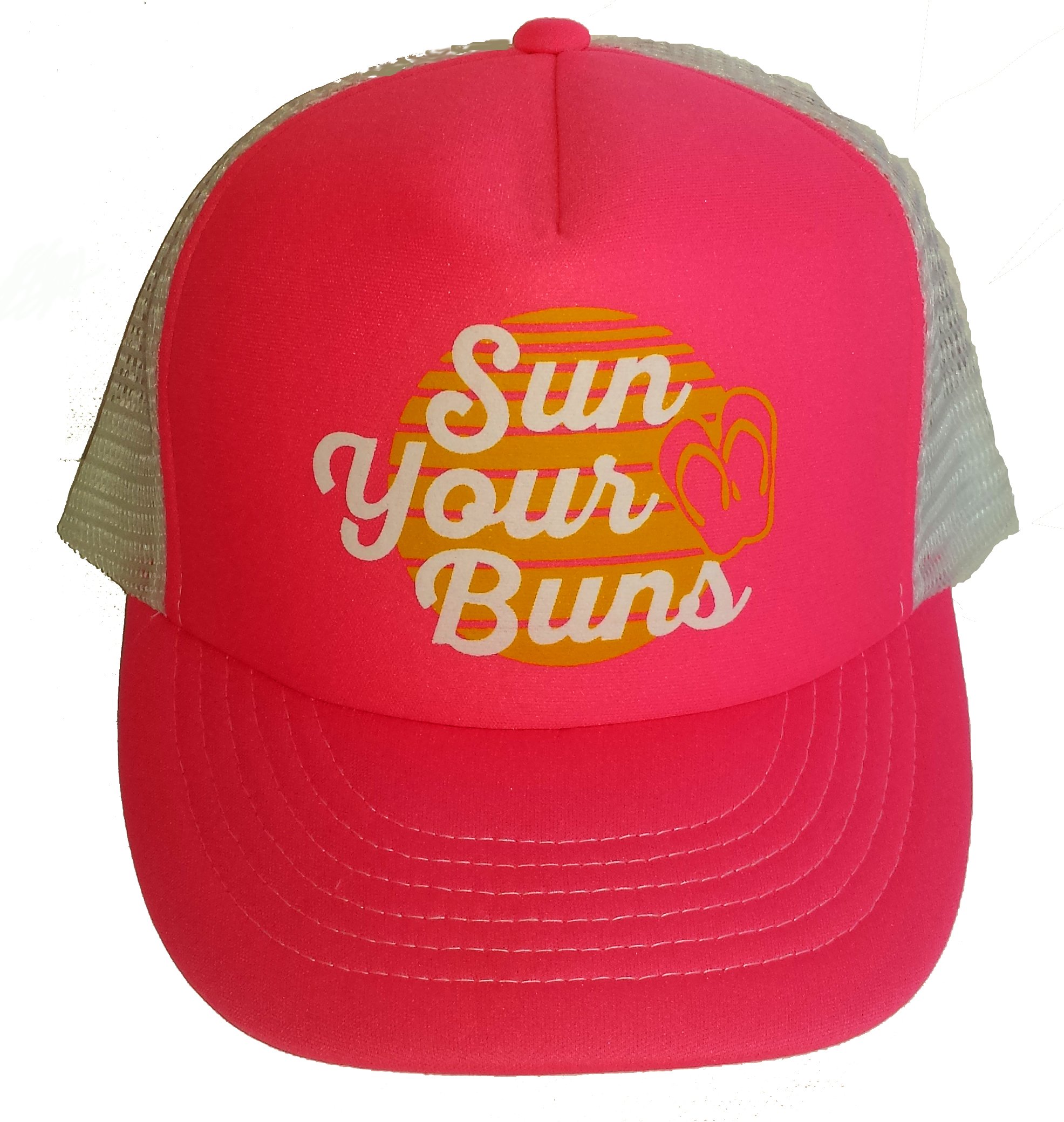 Sun Your Bun's Mesh Trucker Hat Cap Snapback Neon Beach Summer
