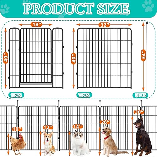 Miniatura 9 de Valla decorativa de jardín plegable para decoración de patio, cama de flores, paneles de sección de barrera de animales, borde de valla de jardín de