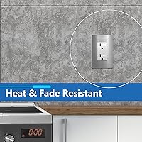 Vista 5 de LIDER Placa de pared metálica decorativa, resistente a la temperatura y al impacto, acero inoxidable 430, cubierta sin tornillos, mejora