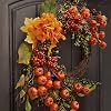 Fall Decor - Fall Wreaths for Front Door - 20 Inch Mini Pumpkins Berries Wreath - Decorations for Autumn Thanksgiving Harvest Farmhouse Home Outdoor Indoor Window Wall