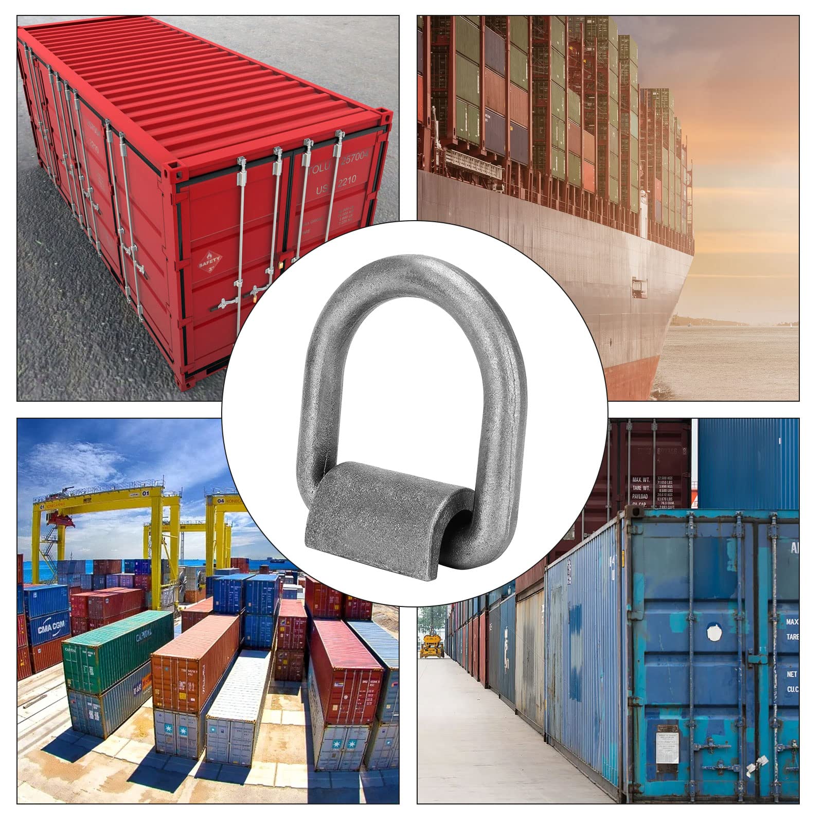 Telecom 2 Inch D Rings Heavy Duty 1/2 Inch D Rings 4000 Lbs Working Load JOIKIT 10 Pack 1/2 ...