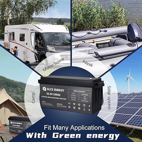 Miniatura 6 de Batería de litio LiFePO4 de 24 V 100 Ah, batería recargable, 4000  15000 ciclos, máx. 2560 W de potencia de salida, para viento solar, RV,