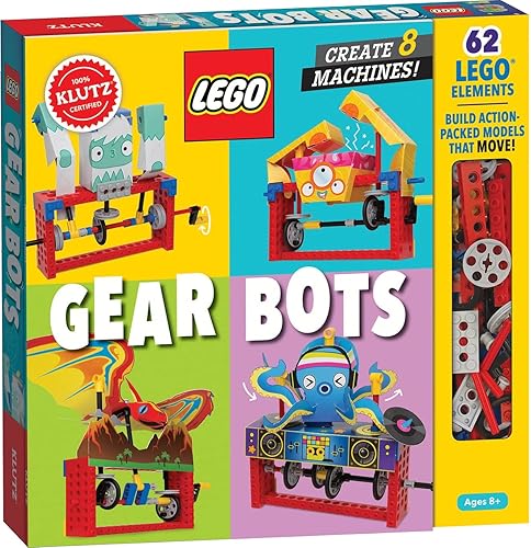 Kit de actividad Klutz Lego Gear Bots Science/STEM para niños de 8 a 12 años