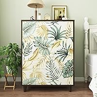 Vista 6 de WESTICK Papel tapiz dorado tropical para despegar y pegar para baño, papel de contacto tropical impermeable, papel tapiz floral para dormitorio