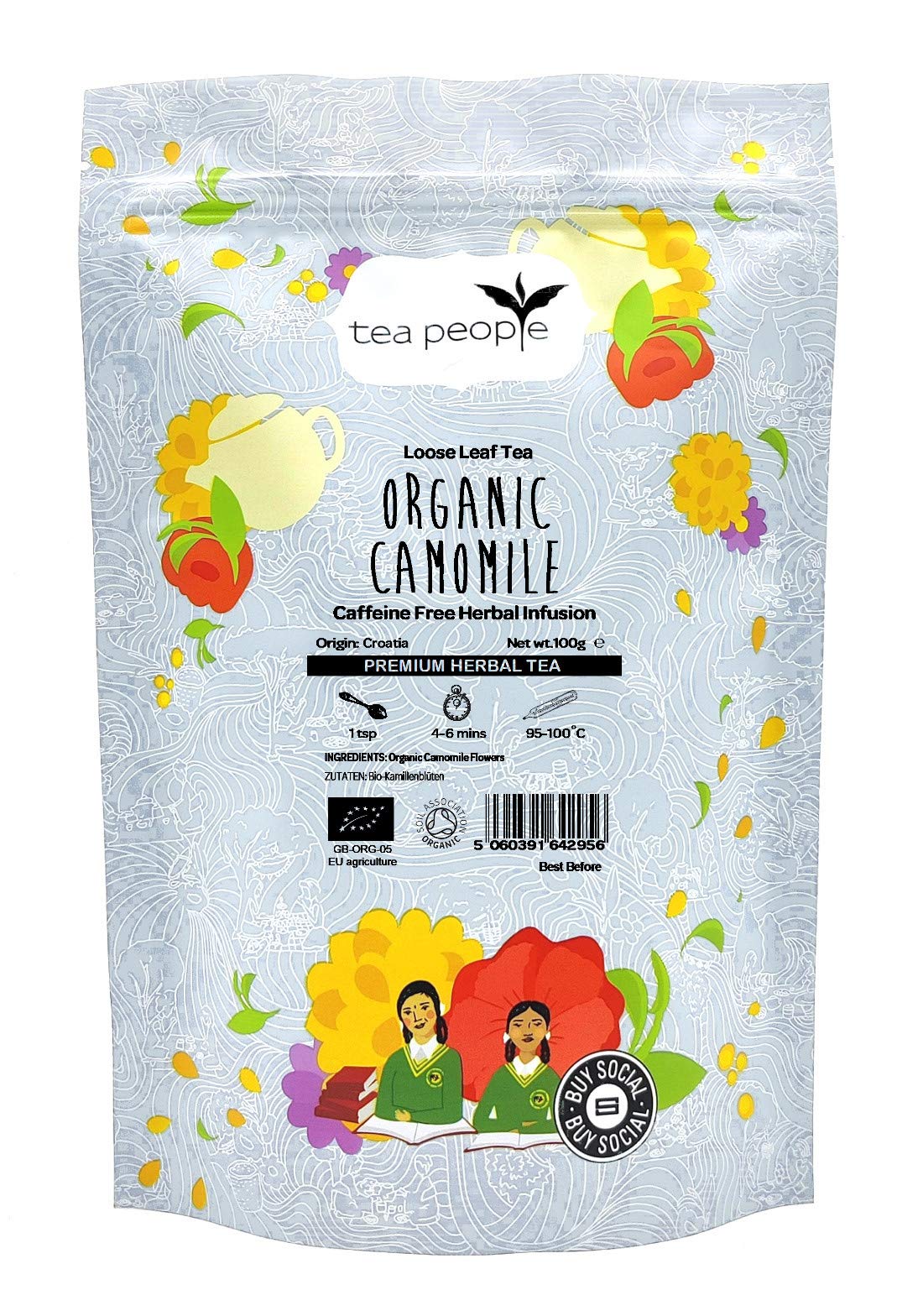 Tea People Organic Camomile Loose Tea Pack, 100 g