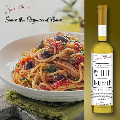 Miniatura 6 de Chef Jean Pierre's Aceite de oliva de trufa blanca extra virgen – Botella de vidrio de 7 onzas – Infundido naturalmente con sabores dulces y picantes