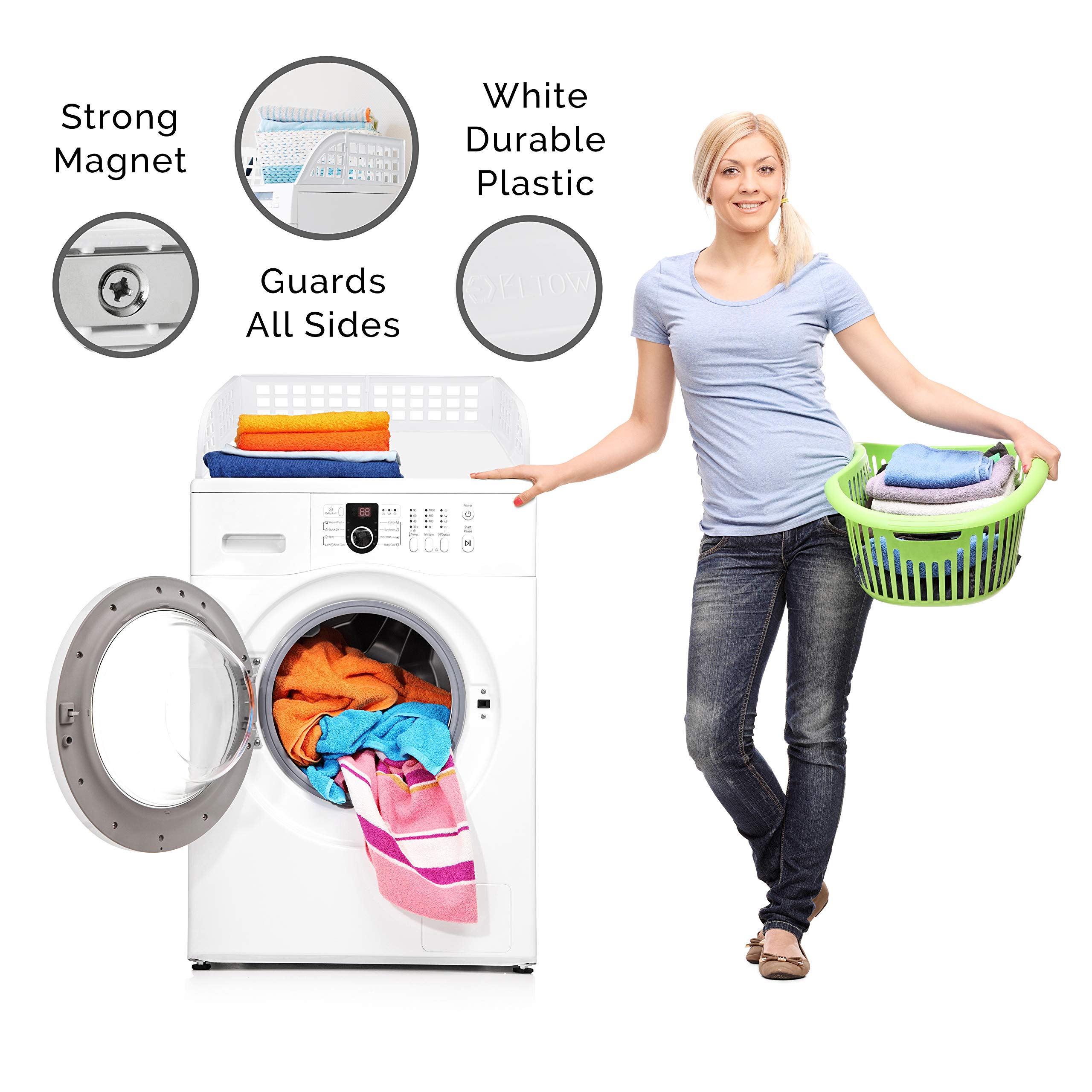 Laundry Guard By ELTOW Keeps Laundry from Falling Behind Your Washer