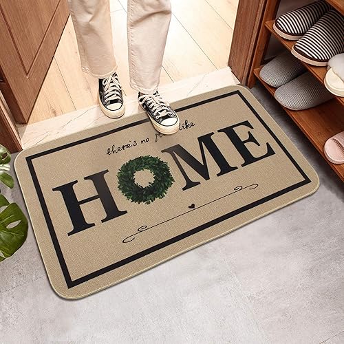 Miniatura 6 de ONWAY Tapete de bienvenida para interiores de 18 x 29 pulgadas, tapete de bienvenida antideslizante para el interior de la casa y la entrada del