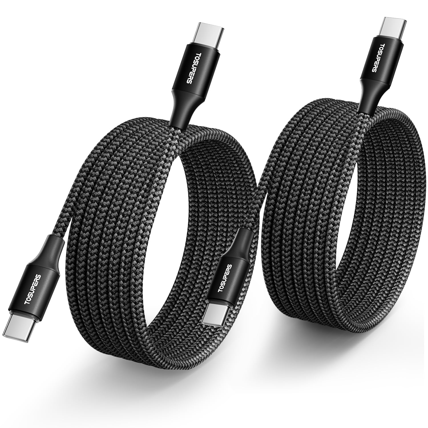 8ft, 2 Pack Long USB C to USB C Cable Fast Charging 60W, PD Type C Charger Cord for iPhone 16 15 Pro Max Plus, for Samsung Galaxy S24 S23 S22 Ultra Z Flip6/Fold6, for MacBook/iPad Pro