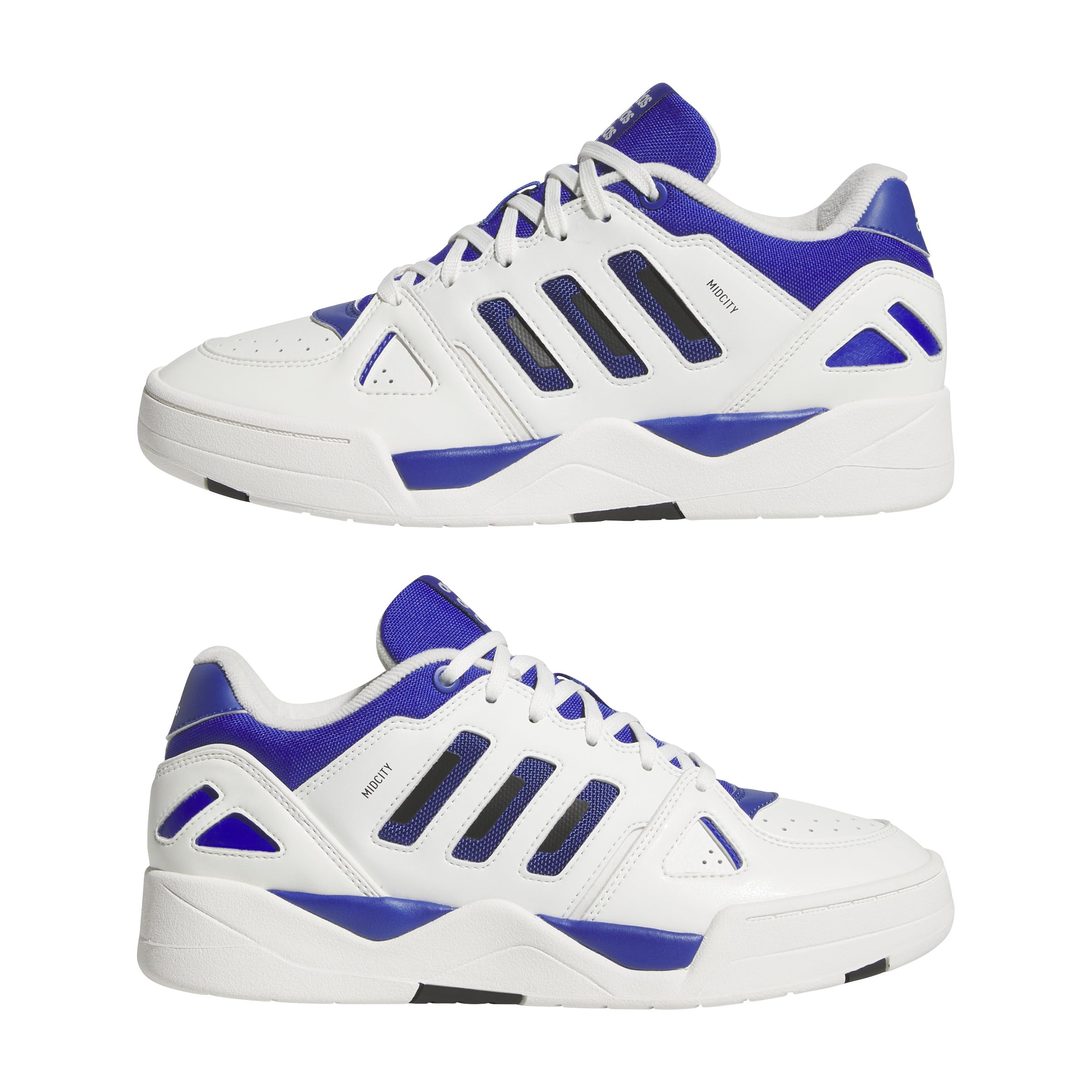 Adidas Uomo Midcity Low Shoes, Core White/Semi Lucid Blue/Core Black, 43 1/3 EU