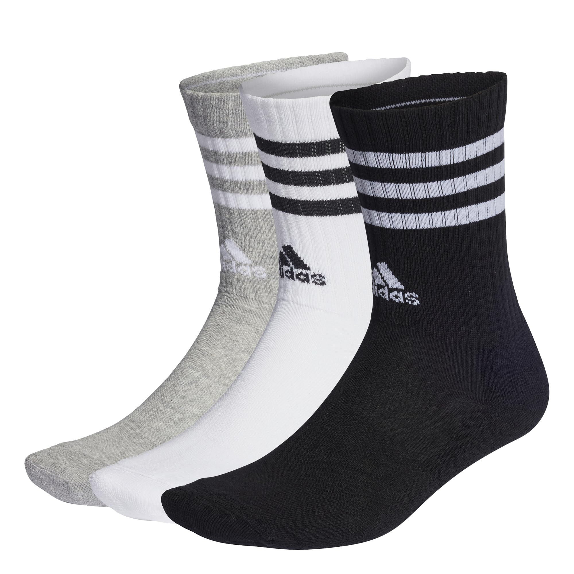 adidas 3-Stripes Cushioned Crew Socks 3 Pairs