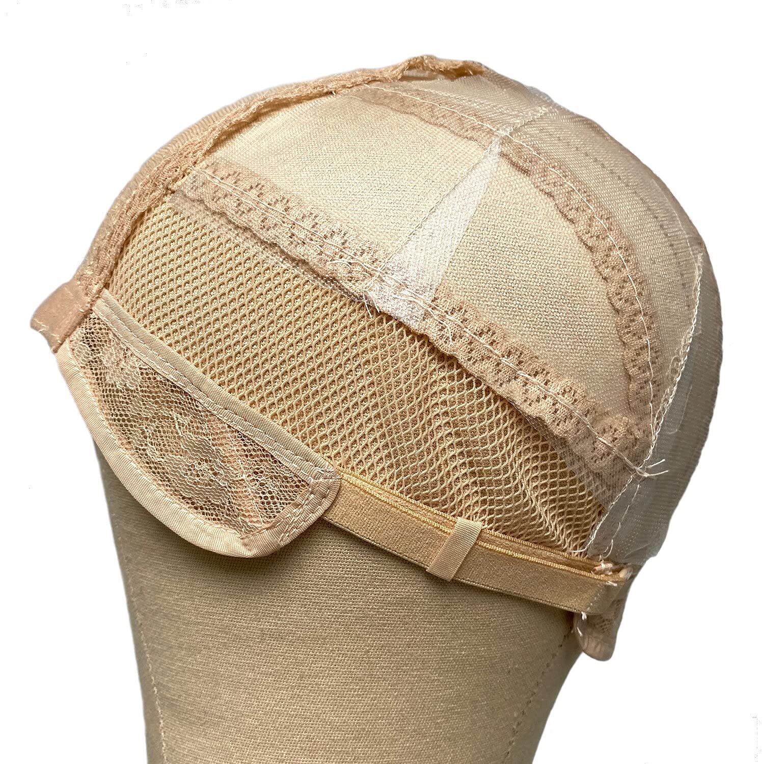 Ms Fenda Hair Unisex Weaving Caps Melt Wig Caps Dissolved Wig Caps(S-1pc,Beige)