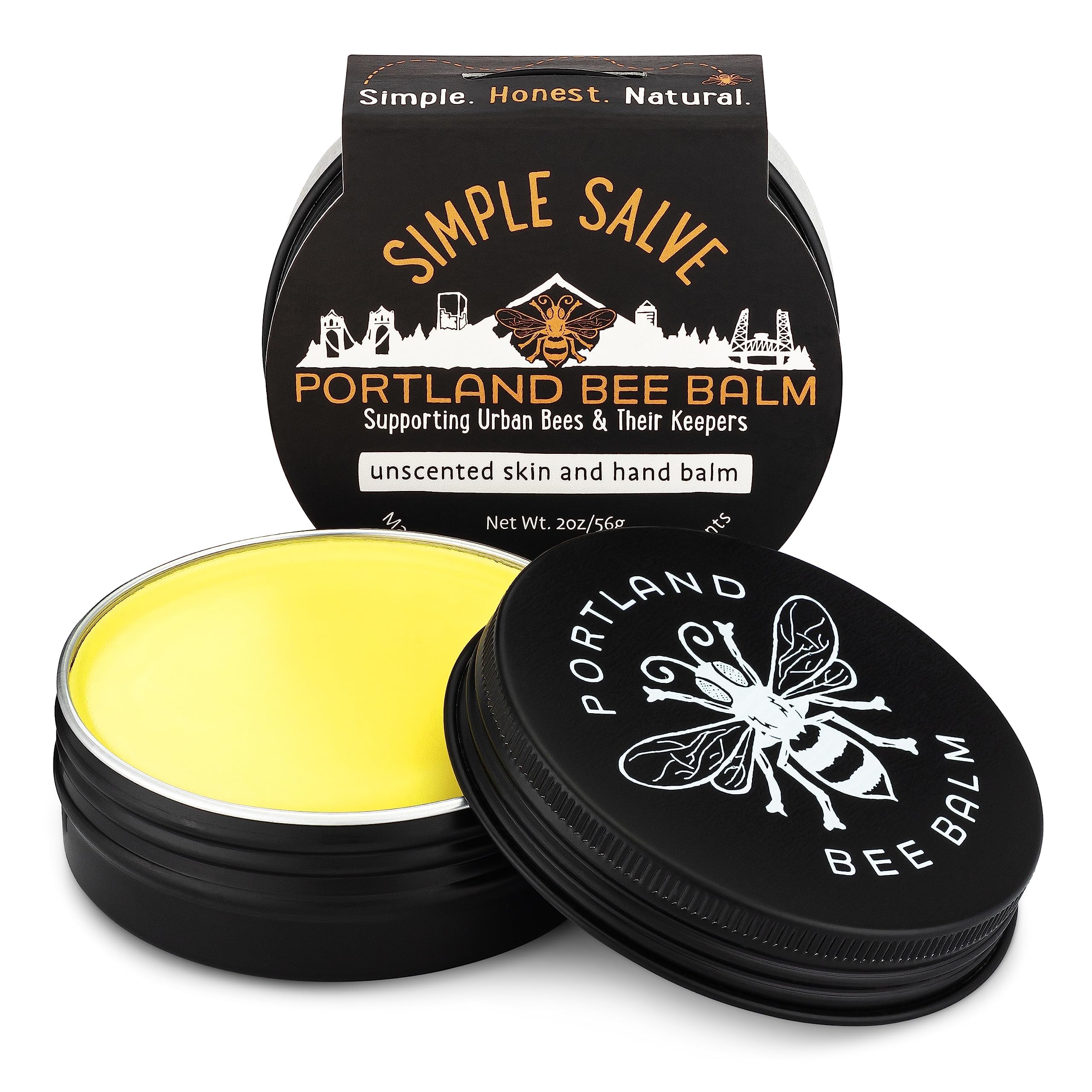 Portland Bee Balm Simple Salve Beeswax Hand & Body Moisturizing Balm