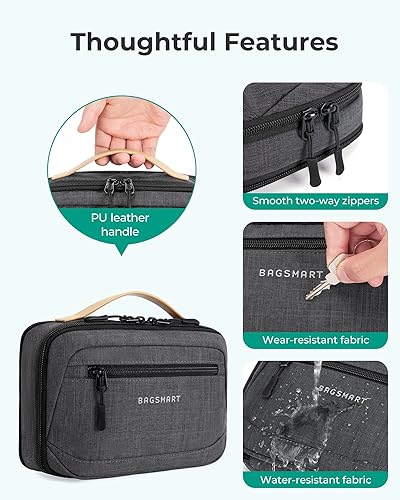 Miniatura 5 de BAGSMART Organizador de artículos electrónicos, estuche de viaje, organizador de cables, bolsa de cables de viaje para accesorios tecnológicos