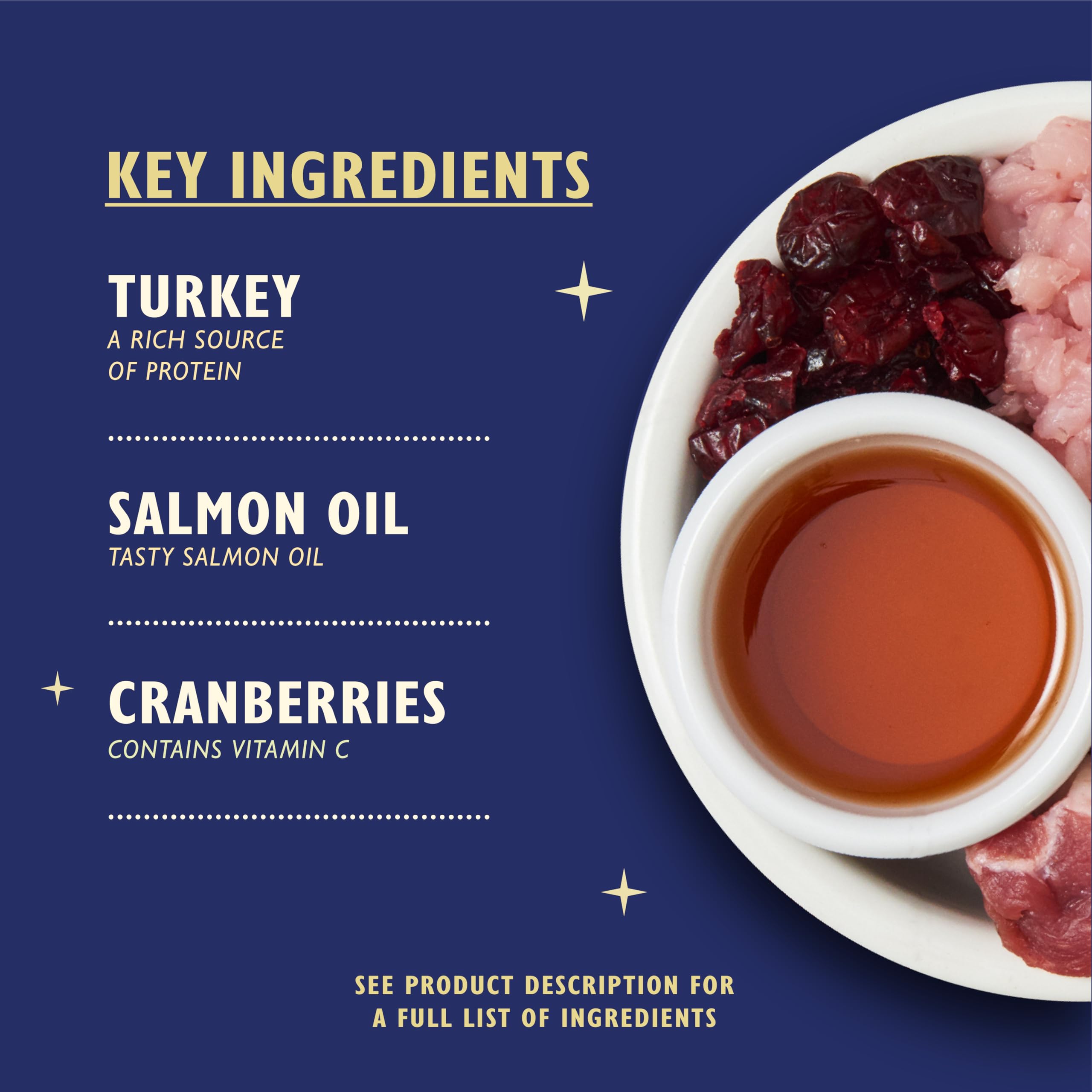 Pâtée festive en barquettes pour chats adultes Lily’s Kitchen élaborée avec des ingrédients naturels Dinde et jambon, recette sans céréales 85 g