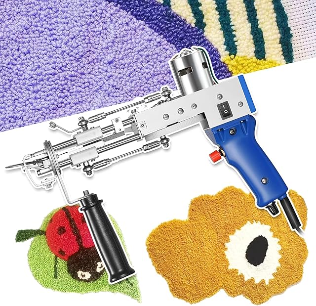InLoveArts Tufting Gun Cut Pile Rug Tufting Gun Carpet Weaving Machine 7-12 mm, Home DIY Tools for Plush Tufted Rugs, Mirrors and Wall-hangings