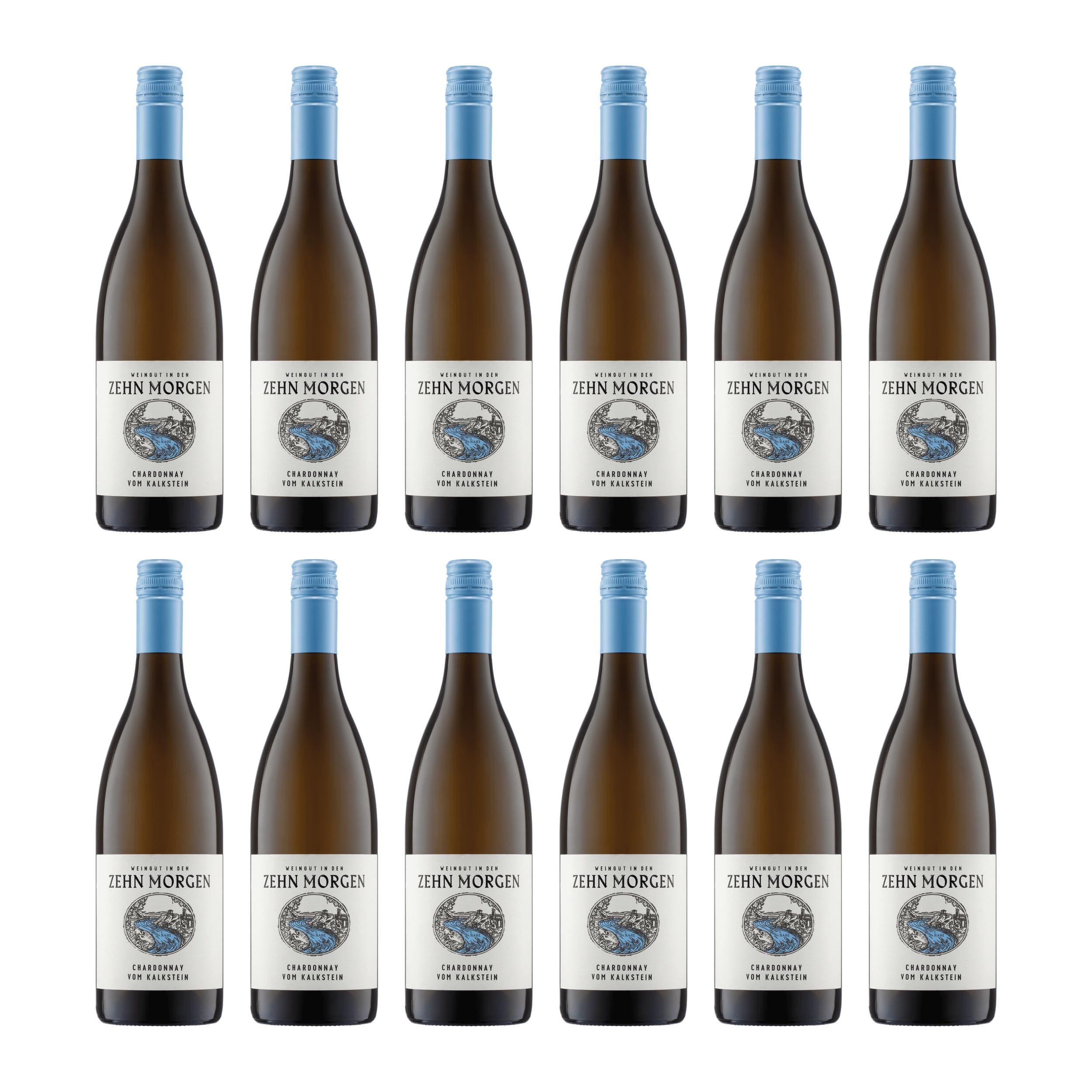 Weingut In den Zehn Morgen Chardonnay vom Kalkstein trocken Weisswein Deutschland inkl. FeinWert E-Book (12 x 0.75 l)