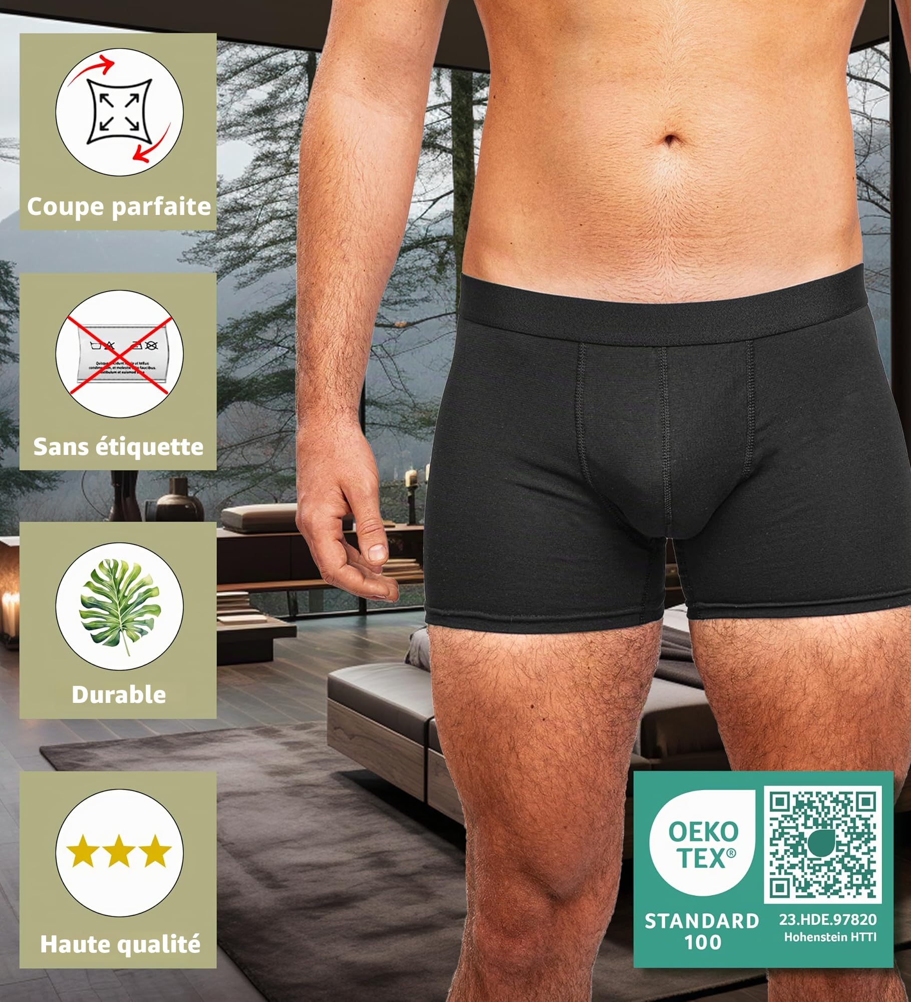 Lot de 10 Boxers Homme en Coton Premium – Caleçons Confortables sans Étiquette – sous-vêtements Respirants S à 4XL